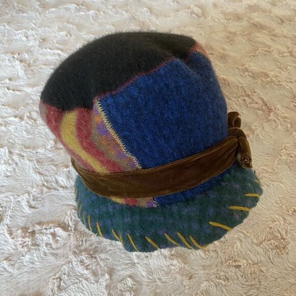 Crispina Ffrench One Size Patchwork Wool Bucket Hat 1996 Handmade USA main image 7
